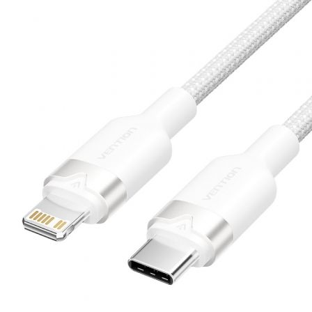 Vention Cable USB-C a Lightning 27W 480Mbps 1m Blanco Vention Cable USB-C a Lightning 27W 480Mbps 1m Blanco